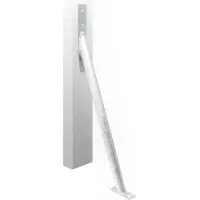 Wiltec Sturmanker aus Stahl 650 x 290 mm, Bodenanker verzinkt, Zaunhalter zur Sturmsicherung, Pfostenhalter für Gartenzaun und Sichtschutz