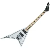 Jackson X Series Rhoads RRX24M Snow White mit schwarzen Streifen