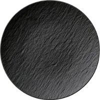 Villeroy & Boch Speiseteller "Universalteller Manufacture Rock ø 25.0 cm 6er Set schwarz"