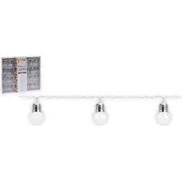 Koopman LED Partybeleuchtung 30 Lampen warmweiß Glas transparent