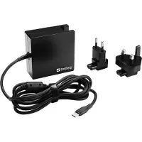 Sandberg USB-C PD AC-Charger 90W EU+UK, Drinnen, AC, 20,2 V, 4,5 A, 1,8 m, Schwarz