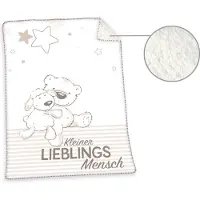 Herding Babydecke "Jonas Lieblingsmensch", mit niedlichem Motiv, Kuscheldecke