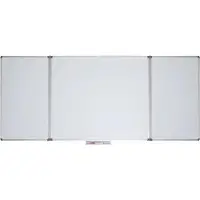 MAUL Whiteboard-Klapptafel MAULstandard, grau kunststoffbeschichtet, magnethaftend, 2 Flügel, B 1500 x H 1000 mm