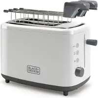 Black & Decker BXTOA820E, 2 Scheibe(n), Weiß, Kunststoff, Niveau, Drehregler, 820 W, 220 - 240 V
