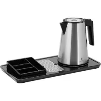 Royal Catering Wasserkocher - Kaffee- und Teestation - 1,2 L - 1800 W - silbern -