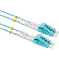 Value LWL-Kabel 50/125µm OM3, LC/LC, LSOH, Low-Loss, türkis, 3 m