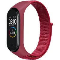 Cover-Discount Xiaomi Mi Band - Nylon Armband Klettverschluss rot