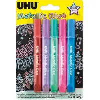 UHU Glitter Glue 47305 Metallic 5 Farben