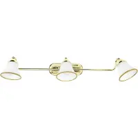 Licht-Erlebnisse Badlampe mit Schalter in Gold verstellbar
