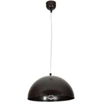 Licht-Erlebnisse Pendelleuchte VintageIndustrie "Hemisphere" Braun Antik Metall Hängelampe Wohnzimmer Esstisch