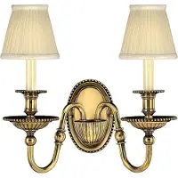 Elstead Lighting Elstead Cambridge Wandleuchte E14 2-fach 27cm Brüniertes Messing