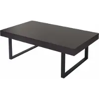 Mendler Couchtisch Genk H576, Wohnzimmertisch, MVG 40x110x60cm Wenge, dunkle Metall-Füße