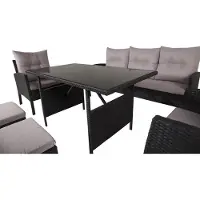 Ebuy24 Venture Home Lounge-Set Knock Schwarz