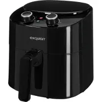 Exquisit Heissluftfriteuse FR6502 sw | 3,5 Liter | 1300 W | Timer | schwarz