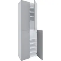 VCM Schuhschrank "XL Holz Großer Schuhschrank Schuhkommode Lona 10", grau (weiß, grau), B:70cm T:40cm, Obermaterial: 100% Holz Wood., Schränke, Schuhschrank