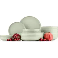 Konsimo Essservice Tafelservice VICTO Geschirrset Speiseteller Suppenteller Dessertteller 6 Personen (18-tlg.), Beige, Keramik, Loft, 20/27/18.5cm