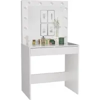 Top E Shop Topeshop Z.MARINA LUSTRO BIEL, Weiß, Spanplatten, 2 Schublade(n)
