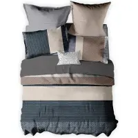 TRAUMSCHLAF Premium Bettwäsche Newport grau, Schweizer Mako-Satin 155x220 cm + 80x80 cm