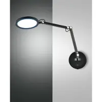 FABAS LUCE Wandlampe Regina, dimmbar, schwarz, für Schlafzimmer, Metall, Modern, LED Wandleuchte, Wandlampe Innen