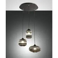 FABAS LUCE Pendelleuchte Nordal E27 Ø580mm Schwarz Grau