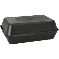 Papstar Mehrweg-Foodboxen „Circulware by Havel“, 2-teilig, L 234 x B 156 x H 43 mm, Poypropylen, schwarz, 24 Stück
