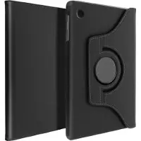 Akashi 360 Rotating Folio Case Black Stand Position For Samsung Galax