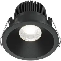 Maytoni Zoom LED Downlight, Einbauleuchte 6W dimmbar Schwarz IP65 90Ra Ø6mm Neutralweiss