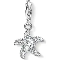 Thomas Sabo Charm-Einhänger "Seestern", bunt (silberfarben, weiß, weiß), Charms, Damen, Silber 925 (recycelt), Charm-Einhänger, mit Zirkonia (synth.)