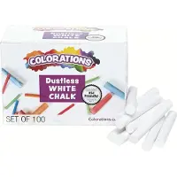 Colorations Colorationen – Weisse staubfreie Kreide, 100 Stück.