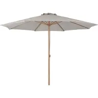 Ebuy24 Frank Sonnenschutz Sonnenschirm mit Deichsel Ø3.5M Teakholz Nachbildung, beige.