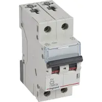 Legrand 403522 TX3 Leitungsschutzschalter C-Charakteristik, 3A, 2-polig, 6kA, 400VAC, 2TE