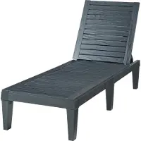Casa.pro Sonnenliege ‘Ateleta’ mit 5-fach verstellbarer Rückenlehne 172 x 58 cm Schwarz
