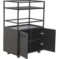 Trendteam Barwagen Mosaik Schwarz B/H/T ca. 60/94/40 cm