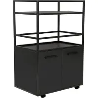 CALICOSY Barwagen Mosaik Schwarz B/H/T ca. 60/94/40 cm