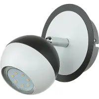Licht-Erlebnisse Wandlampe GU10 verstellbar Schwarz Weiß rund Kugelschirm Modern Wandspot