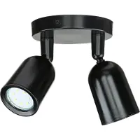 Licht-Erlebnisse Deckenspot GU10 verstellbar B: 13 cm Schwarz 2-flammig Spot Lampe Decke