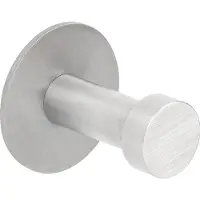 Alles im griff Mantelhaken Pirwa 1 mit Platte ø 30 mm, Tiefe 32 mm, Edelstahl gebürstet