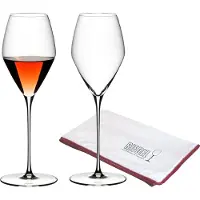 Riedel VELOCE Rosé Weinglas 2er Set + Poliertuch