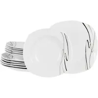 Creatable , 19506, Amelie Piazza, Tafelservice 12-tlg, Porzellan