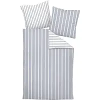 Janine Mako-Satin Bettwäsche modern classic Kissenbezug einzeln 65x100 cm platin