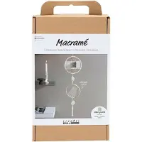 Creativ Company Kreativset Makramee Mobile mit Bergkristall – DIY Wohndekoration Bastelset