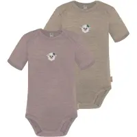 Normani 2er Set Baby Merino Body Kurzarm „Tauranga" - 9293