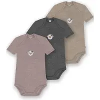 Normani 3er Set Baby Merino Body Kurzarm „Tauranga" - 9299