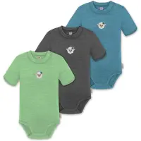Normani 3er Set Baby Merino Kurzarmbody „Tihoi" - 9319