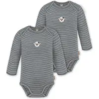 Normani 2er Pack Baby Merino Body Langarm „Auckland" - 9369