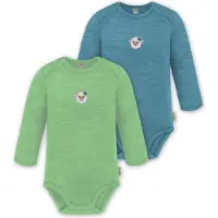 Normani 2er Pack Baby Merino Body Langarm „Auckland" - 9373