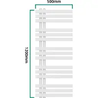 Neu.haus Handtuchheizkörper ’Slidre’ mit 15 Lamellen Stahl 120 x 50 cm Weiß