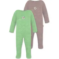 Normani 2er Pack MERINO Baby Merino Strampler „Levin" - 9413