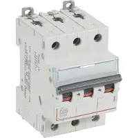Legrand 409501 DX3 Leitungsschutzschalter D-Charakteristik, 25A, 3-polig, 10kA, 400VAC, 3TE