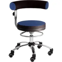 Sanus Gesundheitsstuhl Drehstuhl, Blau-Schwarz, Stoffbezug, Höhenverstellbar 52–72 cm